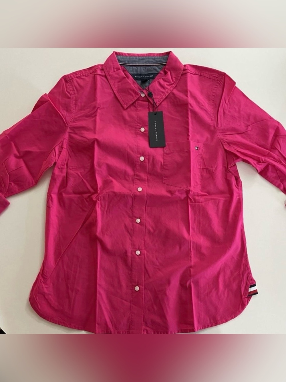 Tommy Hilfiger Women’s Button-Up Shirt Pink Size M